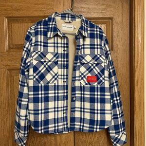 Calvin Klein Blue and Cream Checkered Shirt